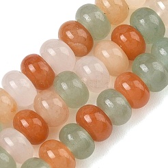 Natural Green Aventurine & Red Aventurine & Golden Silk Jade Beads Strands&nbsp;GG-CBA9281-A02-5x8mm