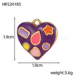 304 Stainless Steel Enamel Pendants&nbsp;STAS-OY007-59G