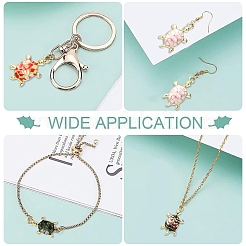 12Pcs 6 Colors Alloy Enamel Pendants&nbsp;FIND-YW0004-60