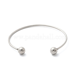 304 Stainless Steel European Style Torque Bangles Making&nbsp;PPJ-G001-04P-A
