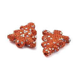 Christmas Tree Polymer Clay Rhinestone Beads&nbsp;CLAY-NH0001-14I