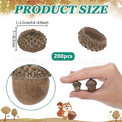 200Pcs Wood Acorn for Display Decorations&nbsp;AJEW-PH0008-19
