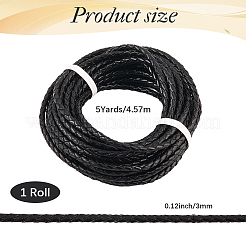 5 Yards Braided Leather Cord&nbsp;WL-CL0001-02A