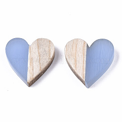 Resin & Wood Two Tone Cabochons&nbsp;RESI-R425-04A