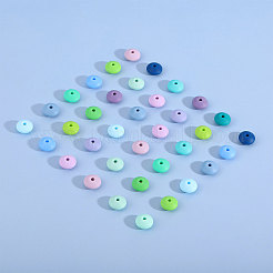 160Pcs 16 Colors Rondelle Food Grade Eco-Friendly Silicone Abacus Beads&nbsp;SIL-CA0003-17