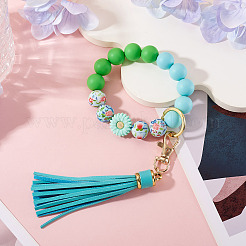 Silicone Beaded Wristlet Keychains&nbsp;KEYC-TAC00064