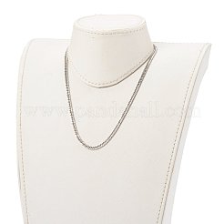 Non-Tarnish 304 Stainless Steel Diamond Cut Cuban Link Chain Necklaces&nbsp;NJEW-JN03368-03