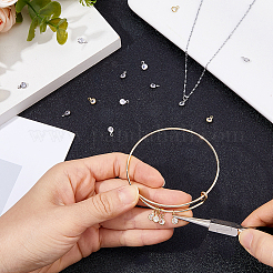 160Pcs 2 Colors Alloy with Cubic Zirconia Charms&nbsp;FIND-HS0002-53