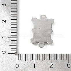 Brass & White ABS Plastic Imitation Pearl Playing Card A Connector Charms&nbsp;KK-M322-23P