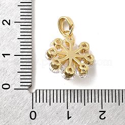 Brass Micro Pave Cubic Zirconia Pendants&nbsp;KK-H089-20G