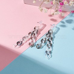 Acrylic Curb Chain Tassel Dangle Stud Earrings for Women&nbsp;EJEW-JE04767-02