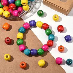 200Pcs Dyed Natural Maple Wood Beads&nbsp;WOOD-SP0001-64