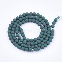 Spray Painted Non-magnetic Synthetic Hematite Beads Strands&nbsp;G-T124-12C