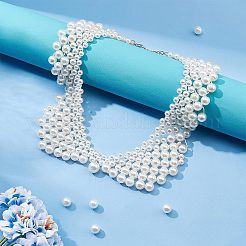 Vintage ABS Imitation Pearl Bib&nbsp;DIY-FG0003-08