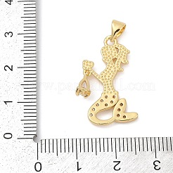 Brass Micro Pave Cubic Zirconia Pendants&nbsp;KK-D317-125G