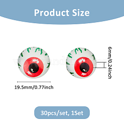 30Pcs Halloween Glass Cabochons&nbsp;GLAA-FH0001-81