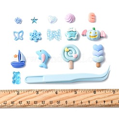 ABS Plastic Imitation Pearl & Polymer Clay & Acrylic & Resin Cabochons Findings Kits&nbsp;DIY-FS0009-76
