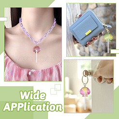 14Pcs 7 Colors Gradient Color Transparent Resin Big Pendants&nbsp;FIND-TA0004-65