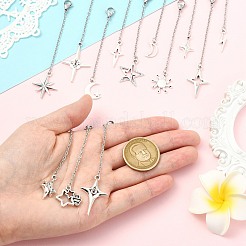 20Pcs Star Alloy Pendant Decorations&nbsp;HJEW-CJ00101