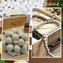 150Pcs Spray Painted Round Natural Schima Wood Beads&nbsp;WOOD-PA0001-69A