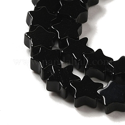 Natural Black Onyx(Dyed & Heated) Beads Strands&nbsp;G-G085-B44-02
