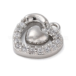 Brass with Cubic Zirconia Charms&nbsp;LS-KK-Q817-02P