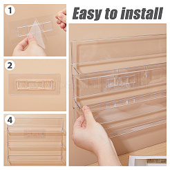 3 Tier Acrylic Wall Mounted Display Riser Stands for Car Toys&nbsp;ODIS-WH0043-215A