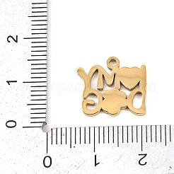 304 Stainless Steel Pendants&nbsp;STAS-H249-11B-G