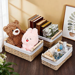 4Pcs Wood & Hemp Rope Baskets Storage Box&nbsp;AJEW-TW0001-33