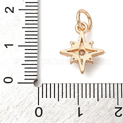 Brass Micro Pave Cubic Zirconia Pendants&nbsp;KK-D378-12G
