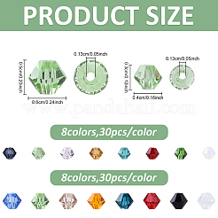 400Pcs 16 Styles Imitation 5301 Bicone Beads&nbsp;GLAA-YW0005-35