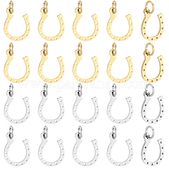 30Pcs 2 Colors 304 Stainless Steel Charms&nbsp;STAS-BBC0010-14B