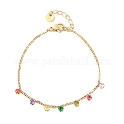304 Stainless Steel Charm Bracelets&nbsp;LS-BJEW-A047-02G