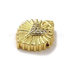 Rack Plating Brass Micro Pave Clear Cubic Zirconia Pendants&nbsp;KK-R158-08B-G