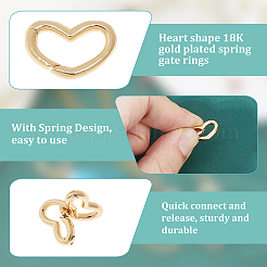 10Pcs Brass Spring Gate Rings&nbsp;KK-HS0001-68