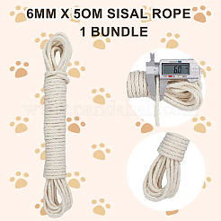 50M Round Twisted Jute Cord&nbsp;OCOR-WH20006-14B