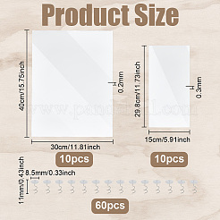 20Pcs 2 Styles Rectangle PVC Sofa Furniture Protectors from Cat Scratch&nbsp;AJEW-BC0010-18
