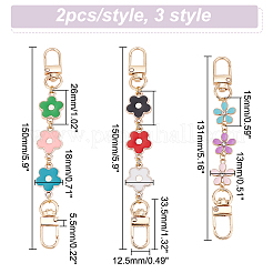 6Pcs 3 Style Flower Plastic Enamel Link Bag Strap Extenders&nbsp;FIND-WR0006-37