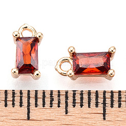 Brass Cubic Zirconia Charms&nbsp;X1-KK-S350-367O