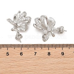 Brass Micro Pave Cubic Zirconia Peg Bails&nbsp;CU-CBA8264-01P
