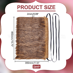 1 Pair Polyester Imitation Fox Hair Boot Cover&nbsp;AJEW-WR0003-08A