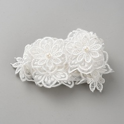 1 Yard 3D 6-Petal Flower Organza Lace Trim Ribbon&nbsp;OCOR-WH20001-28A