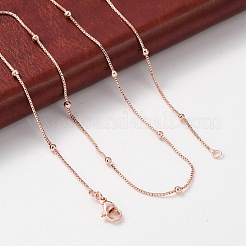 Brass Satellite Chains Necklaces for Women&nbsp;NJEW-D302-33RG