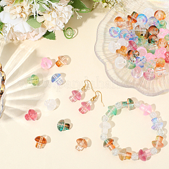 64Pcs 8 Colors Transparent Glass Beads&nbsp;GLAA-PA0001-24