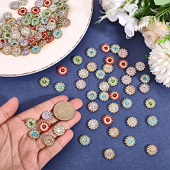 120Pcs 6 Colors Alloy Rhinestone Snap Buttons&nbsp;DIY-CY0002-30