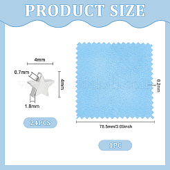 24Pcs Sterling Silver Beads&nbsp;STER-BC0001-99