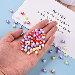 Transparent Heart Acrylic Beads&nbsp;TACR-S117-M