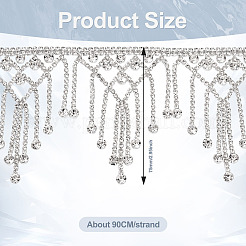 1 Yard Alloy Rhinestone Cup Chains&nbsp;LCHA-CD0001-01