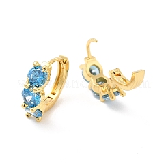 Cubic Zirconia Hoop Earrings&nbsp;EJEW-P213-16G-01
