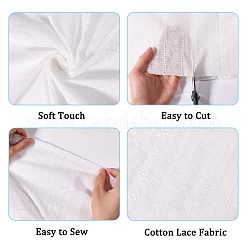 Floral Embroidered Cotton Fabric&nbsp;DIY-WH0786-56B